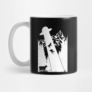 Bigfoot Ufo Abduction Cow Abducted Mug